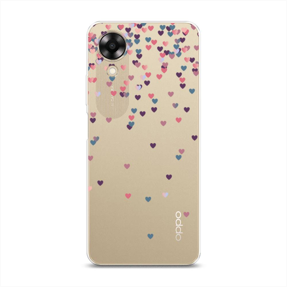 

Чехол на Oppo A17K "Посыпка сердечки", Розовый;фиолетовый, 2512850-3