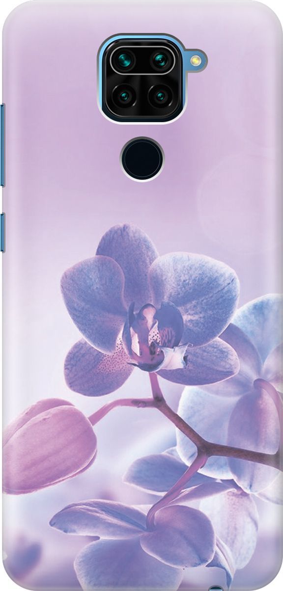 

Силиконовый чехол на Xiaomi Redmi Note 9 "Лиловые орхидеи", Голубой;фиолетовый, 296