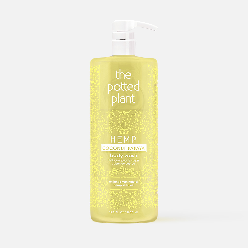 Гель для душа The Potted Plant Body Wash обновляющий, Coconut Papaya, 1 л