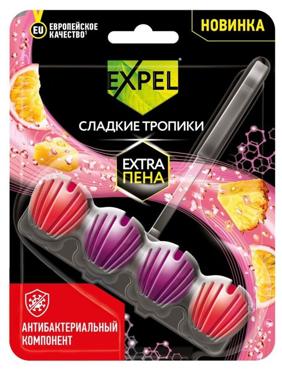 фото Средство чистящее expel для унитаза, сладкие тропики, 50 г