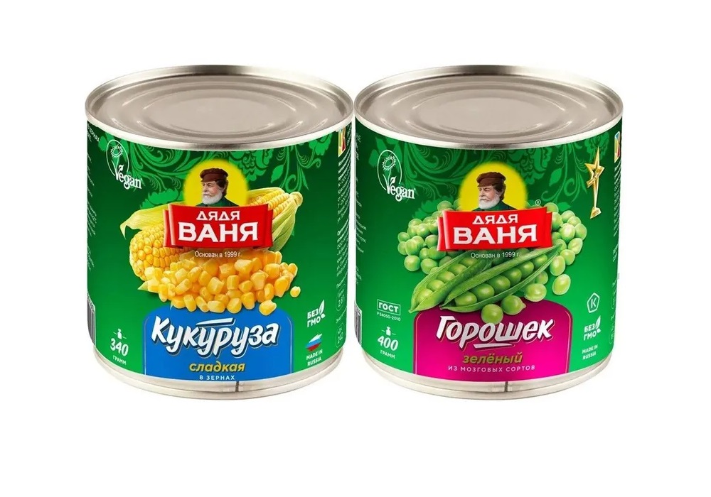 

Набор Дядя Ваня зелёный горошек и кукуруза, 2 шт.