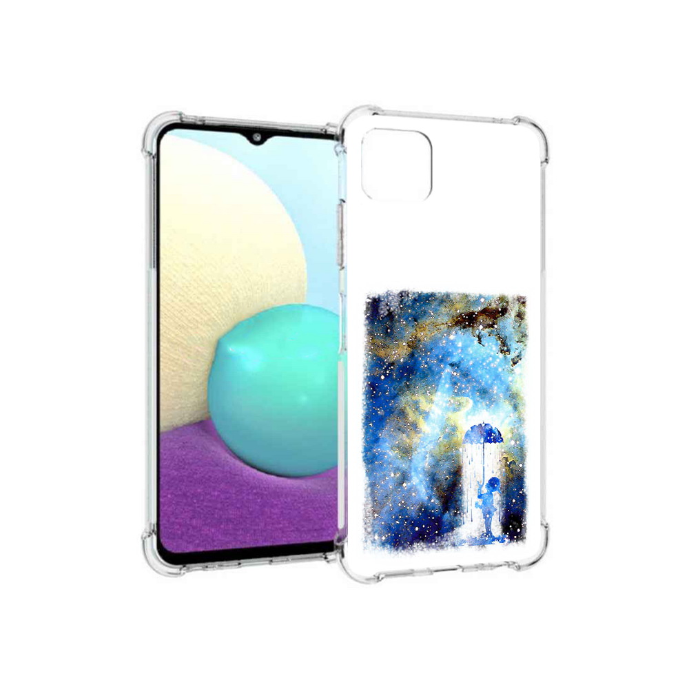 

Чехол MyPads Tocco для Samsung Galaxy A22s 5G мальчик в небе (PT226906.544.455), Прозрачный, Tocco
