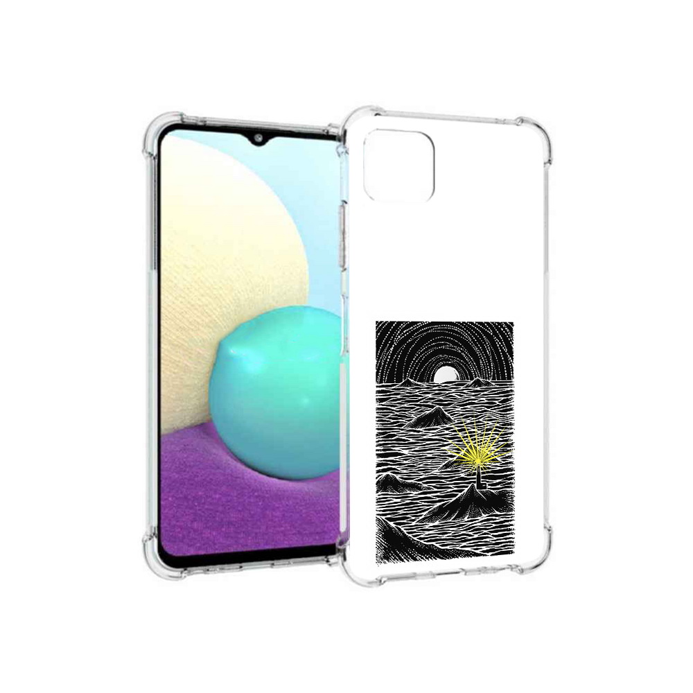 

Чехол MyPads Tocco для Samsung Galaxy A22s 5G маяк в черно белом море (PT226906.544.460), Прозрачный, Tocco