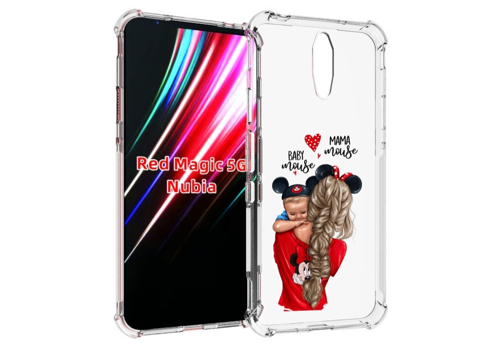 

Чехол MyPads Мама-маус женский для ZTE Nubia Red Magic 1 5G, Прозрачный, Tocco