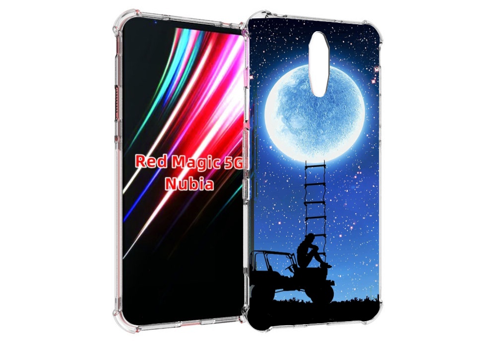 

Чехол MyPads Машина-на-лун для ZTE Nubia Red Magic 1 5G, Прозрачный, Tocco