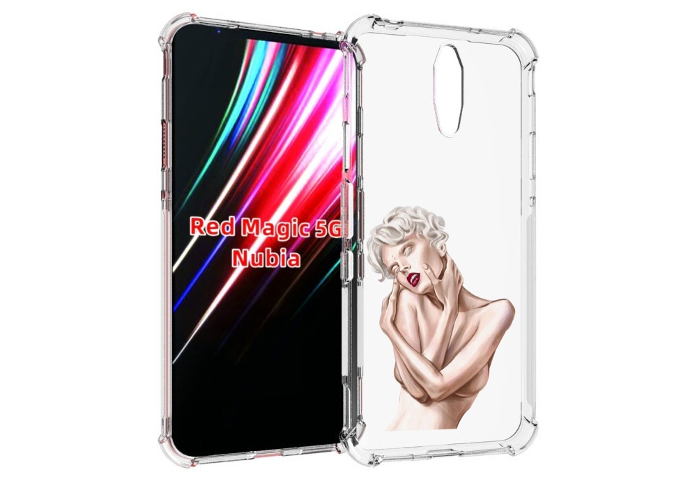 

Чехол MyPads Мигера женский для ZTE Nubia Red Magic 1 5G, Прозрачный, Tocco