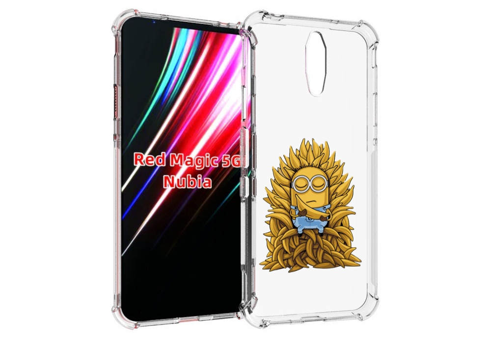 

Чехол MyPads Миньон с бананами для ZTE Nubia Red Magic 1 5G, Прозрачный, Tocco