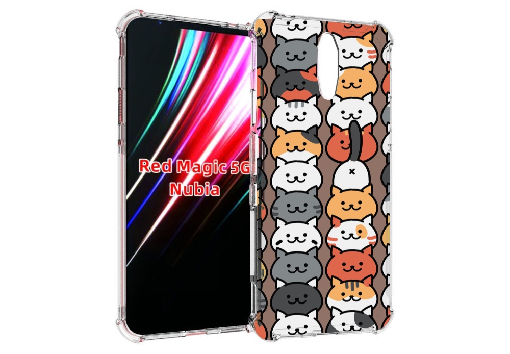 

Чехол MyPads Найди-кота для ZTE Nubia Red Magic 1 5G, Прозрачный, Tocco