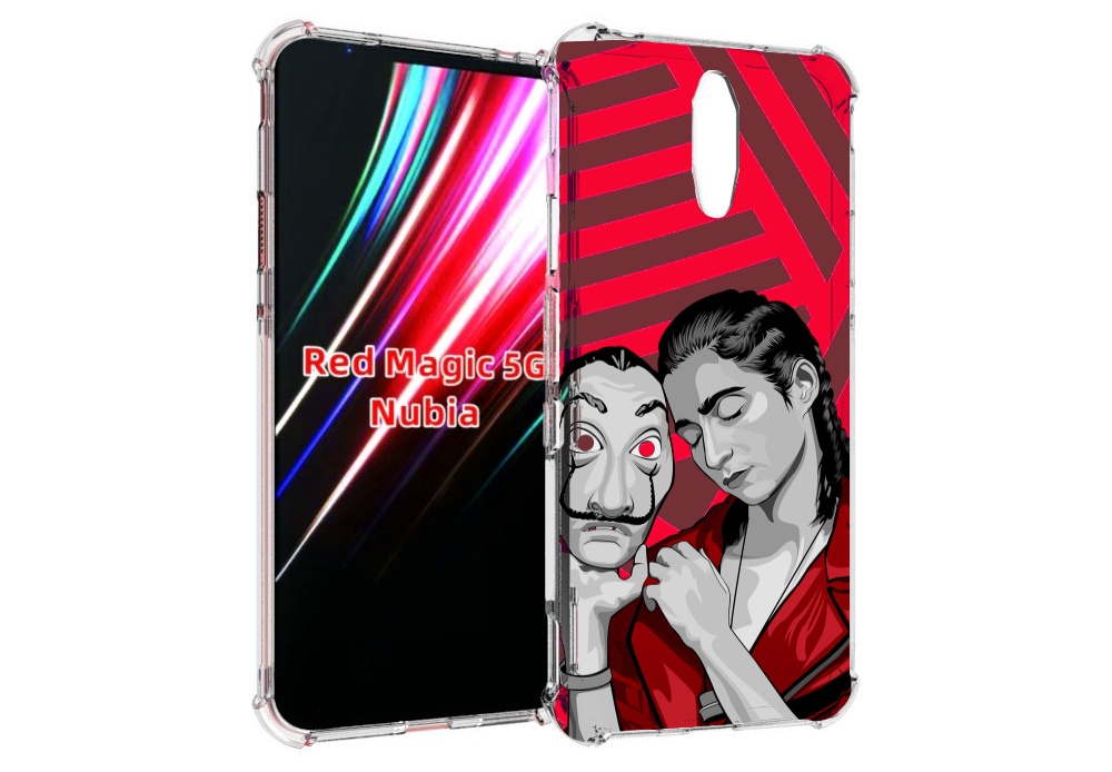 

Чехол MyPads Найроби-бумажного-дома для ZTE Nubia Red Magic 1 5G, Прозрачный, Tocco