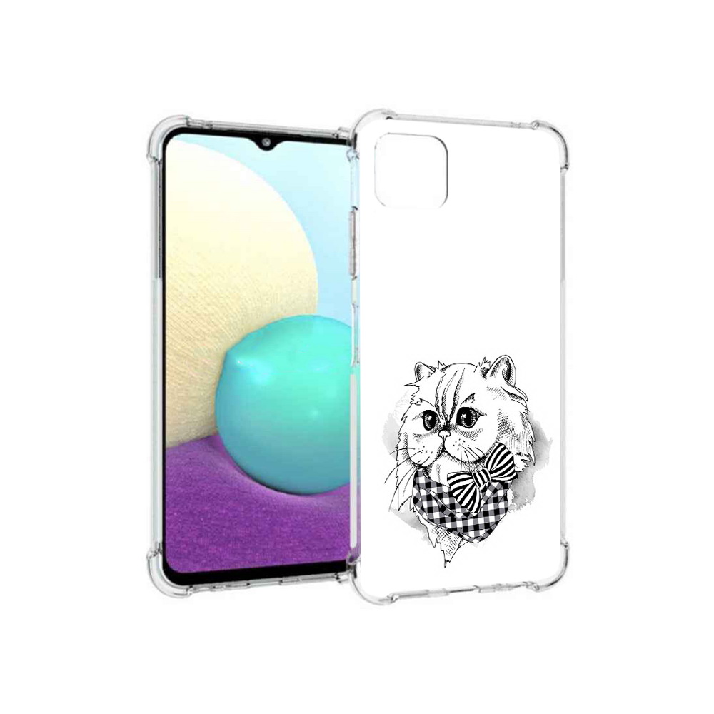 

Чехол MyPads Tocco для Samsung Galaxy A22s 5G нарисованная красивая кошечка, Прозрачный, Tocco