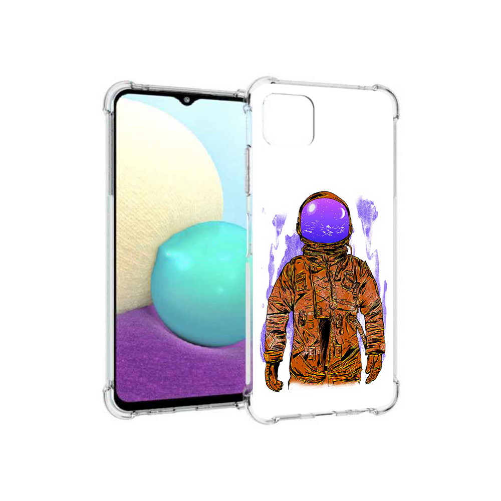 

Чехол MyPads Tocco для Samsung Galaxy A22s 5G нарисованный мужчина в скафандре, Прозрачный, Tocco