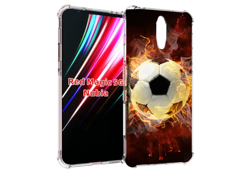 

Чехол MyPads Огненный-мяч для ZTE Nubia Red Magic 1 5G, Прозрачный, Tocco