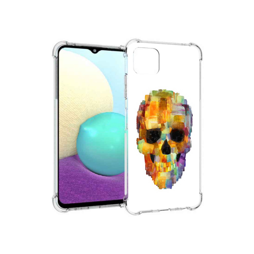 

Чехол MyPads Tocco для Samsung Galaxy A22s 5G нарисованный череп (PT226906.544.516), Прозрачный, Tocco