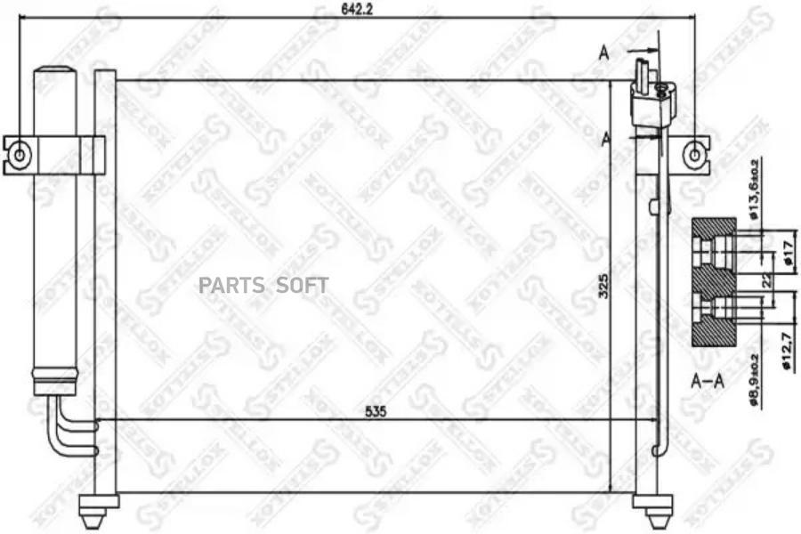 

10-45358-SX радиатор кондиционера \ Hyundai Getz 1.1/1.3/1.6 02> 1шт