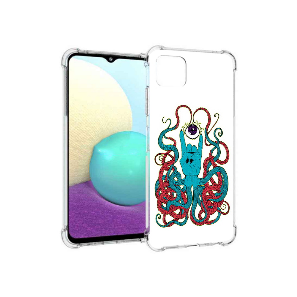 

Чехол MyPads Tocco для Samsung Galaxy A22s 5G осьминог-рука абстракция (PT226906.544.530), Прозрачный, Tocco