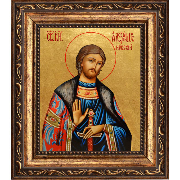 

Александр Невский. Икона на холсте.