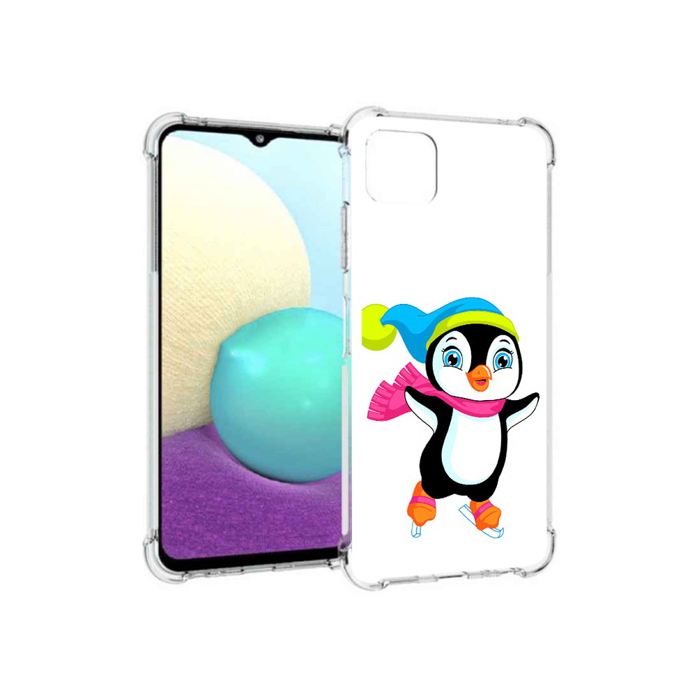

Чехол MyPads Tocco для Samsung Galaxy A22s 5G пингвин на коньках (PT226906.544.540), Прозрачный, Tocco