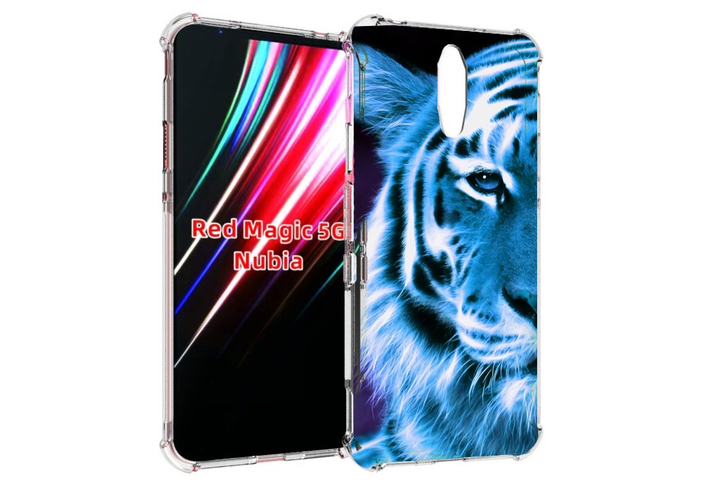 

Чехол MyPads Половина-тигра мужской для ZTE Nubia Red Magic 1 5G, Прозрачный, Tocco