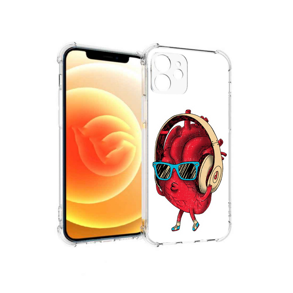 

Чехол MyPads Tocco для Apple iPhone 12 слушай сердце (PT157543.607.609), Прозрачный, Tocco