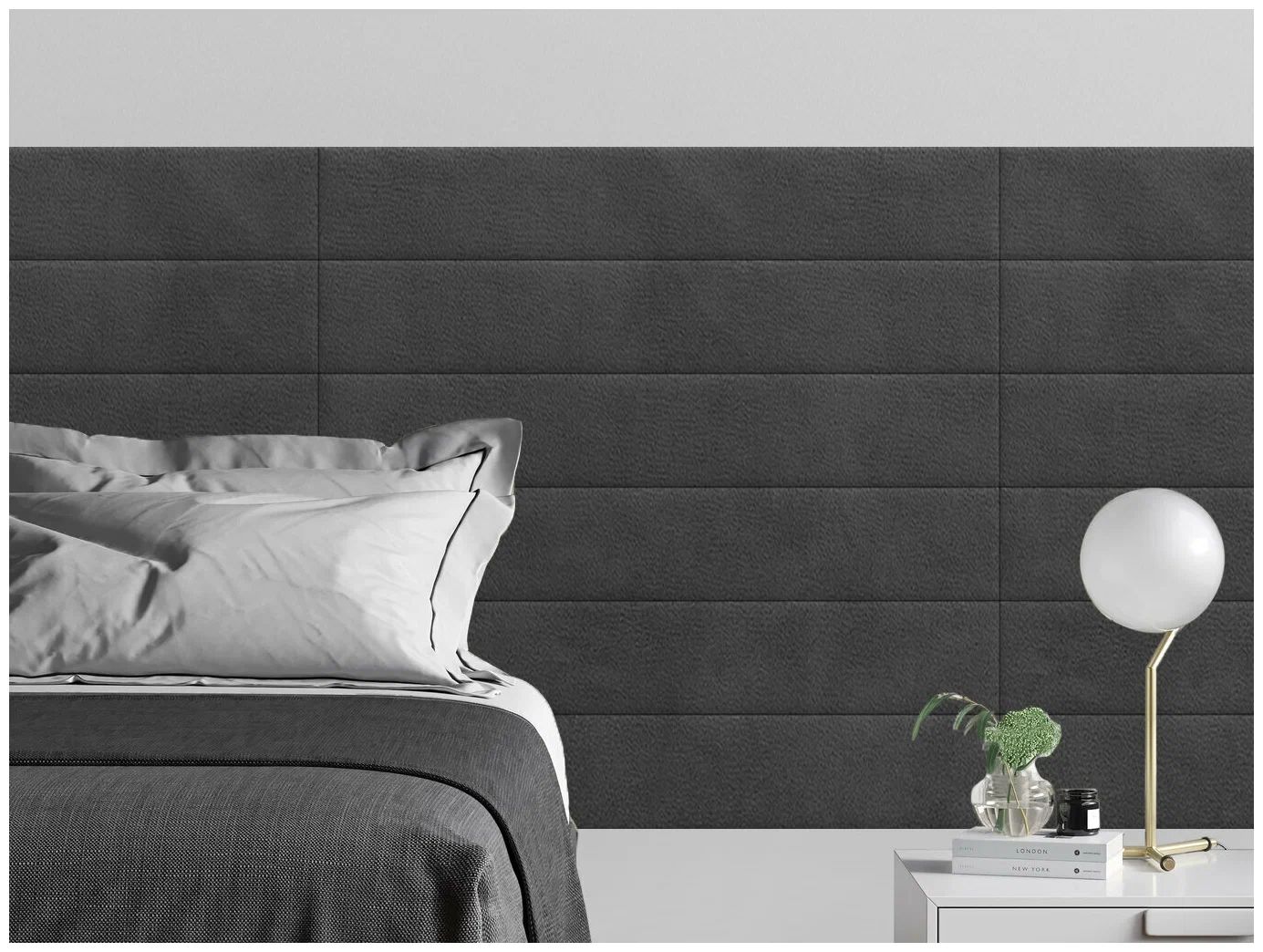 

Панель кровати Velour Grey 15х90 см 4 шт., Серый
