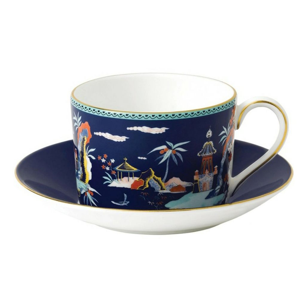 Чайная пара Wedgwood Wonderlust Blue Pagoda 150 мл