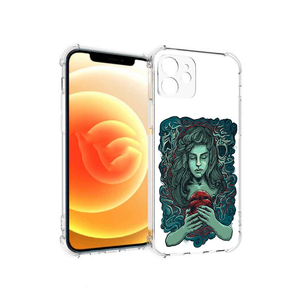 

Чехол MyPads Tocco для Apple iPhone 12 спящая девушка (PT157543.607.619), Прозрачный, Tocco