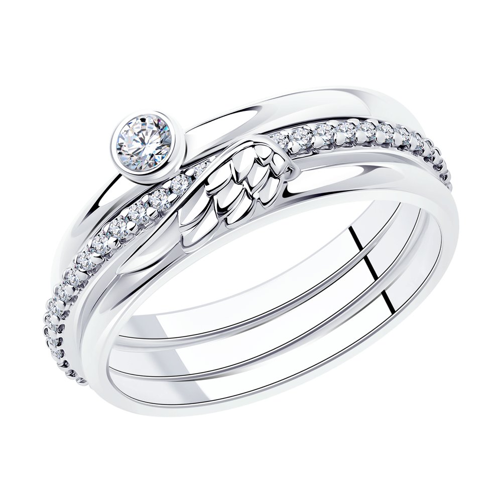 

Кольцо из серебра р. 17 SOKOLOV 94013313, фианит, 94013313