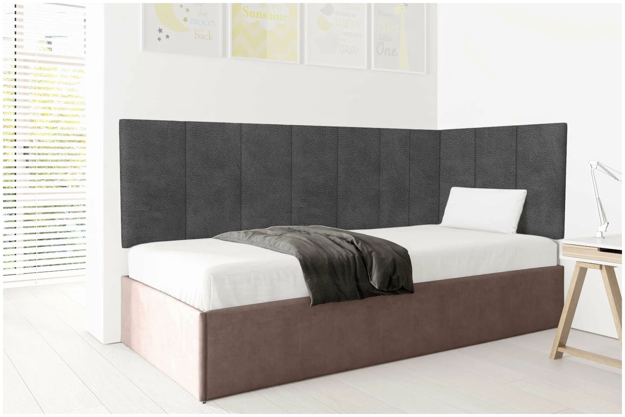 

Панель кровати Velour Grey 30х60 см 4 шт., Серый