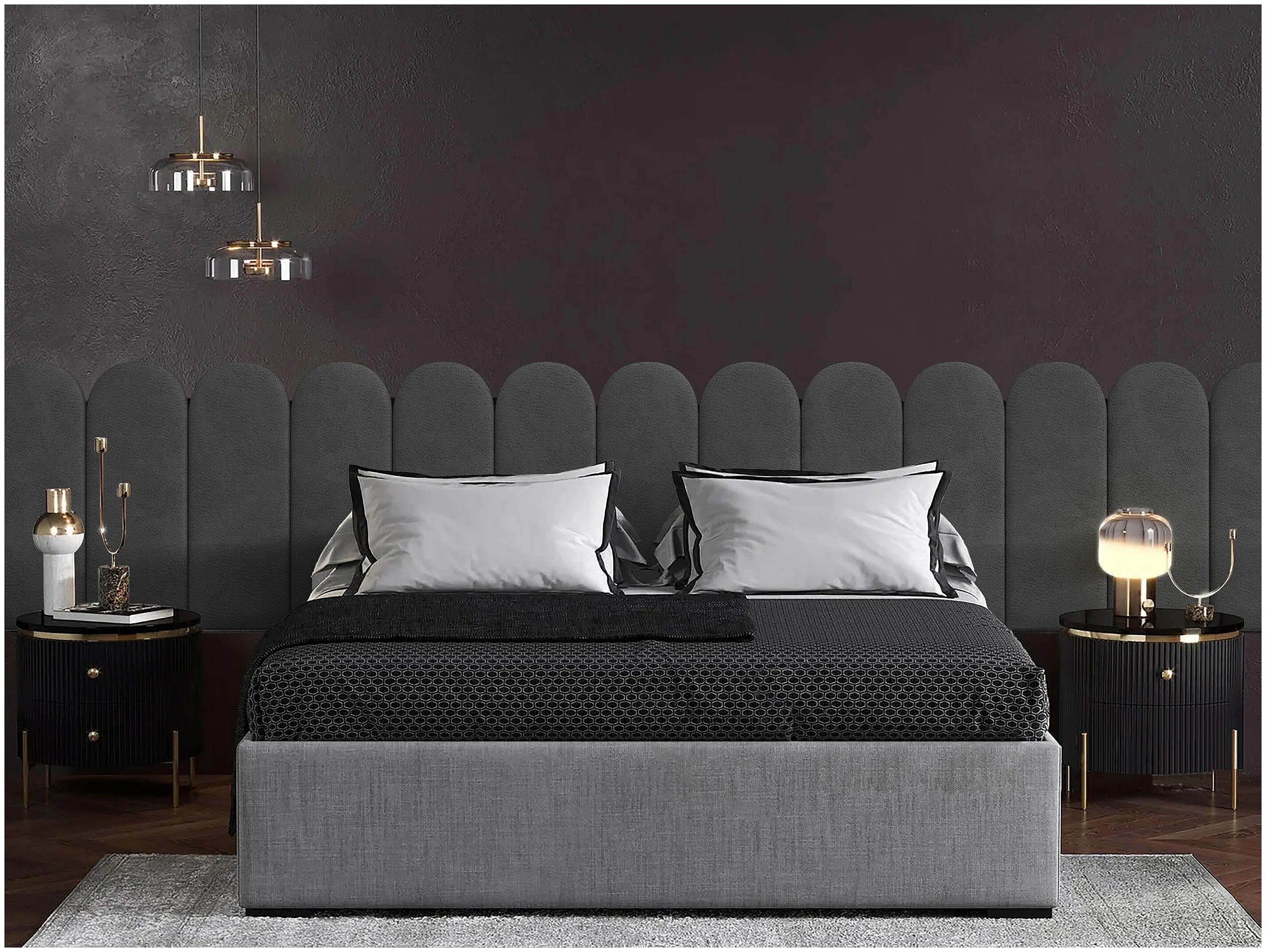 

Панель кровати Velour Grey 30х60R см 4 шт., Серый