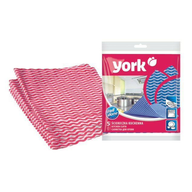 Салфетки для уборки York для кухни 35x35 см 5 шт