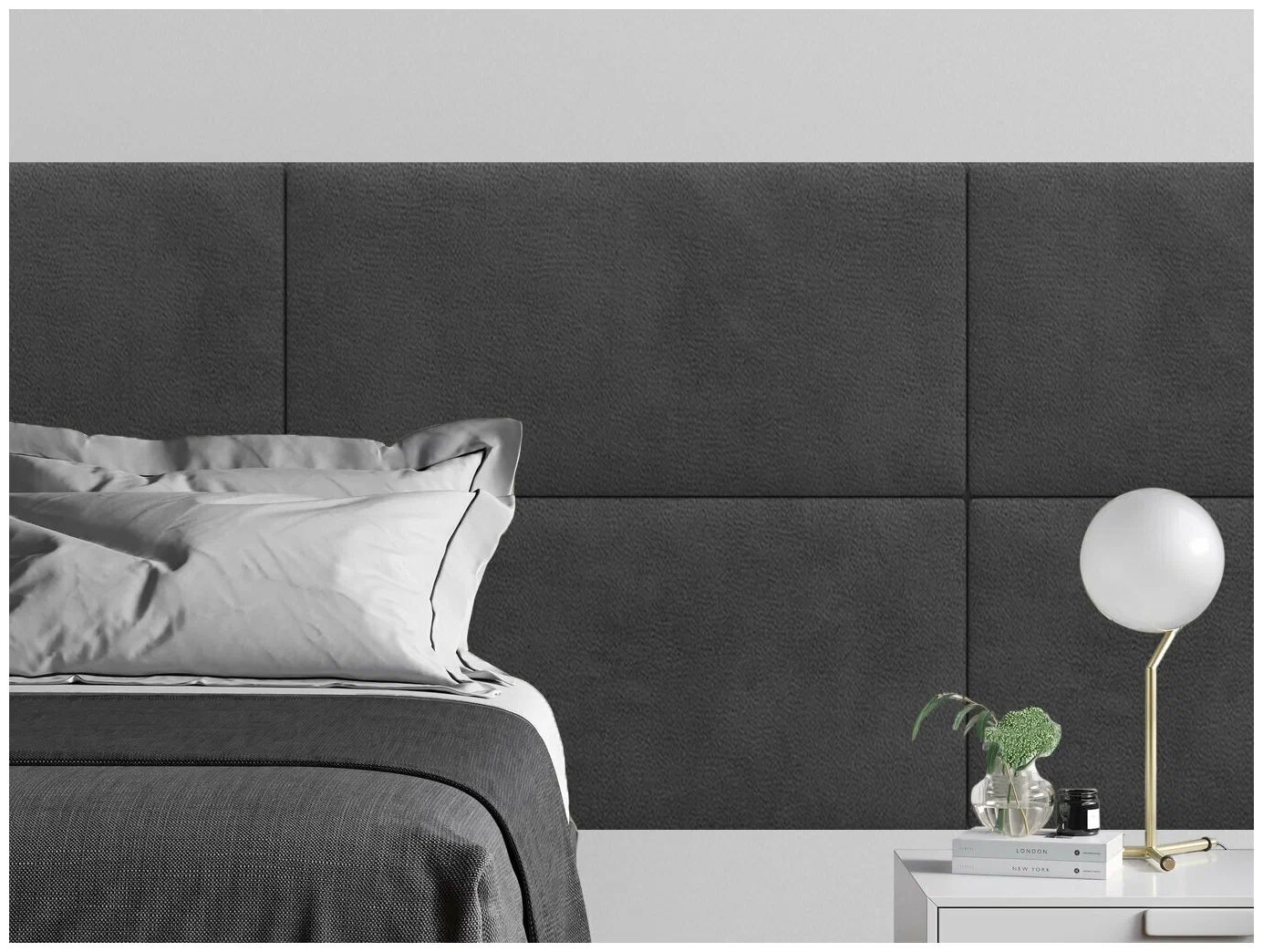 

Панель кровати Velour Grey 50х100 см 1 шт., Серый