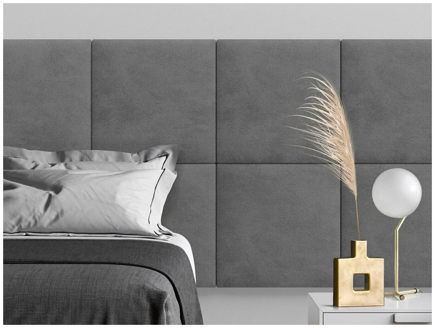 

Панель кровати Velour Grey 50х50 см 2 шт., Серый