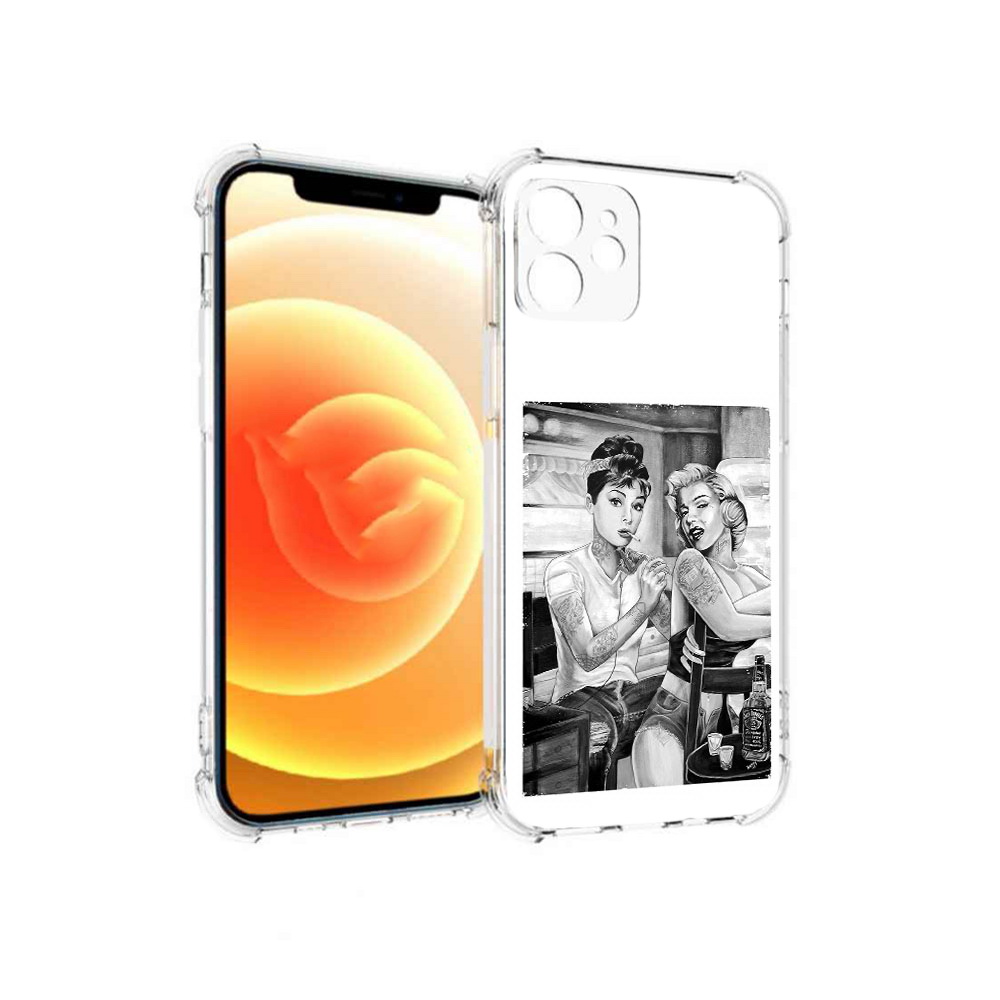 

Чехол MyPads Tocco для Apple iPhone 12 тату мастер (PT157543.607.637), Прозрачный, Tocco