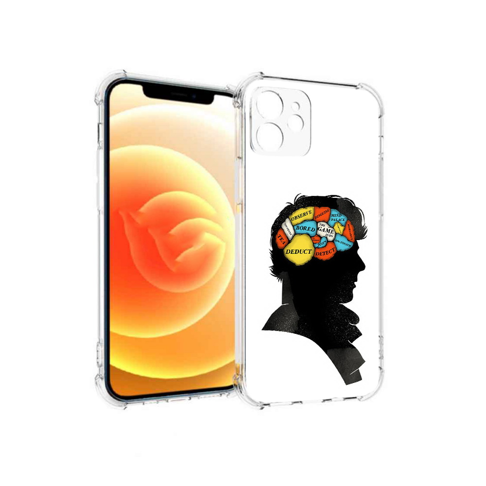 

Чехол MyPads Tocco для Apple iPhone 12 темный рисунок (PT157543.607.640), Прозрачный, Tocco