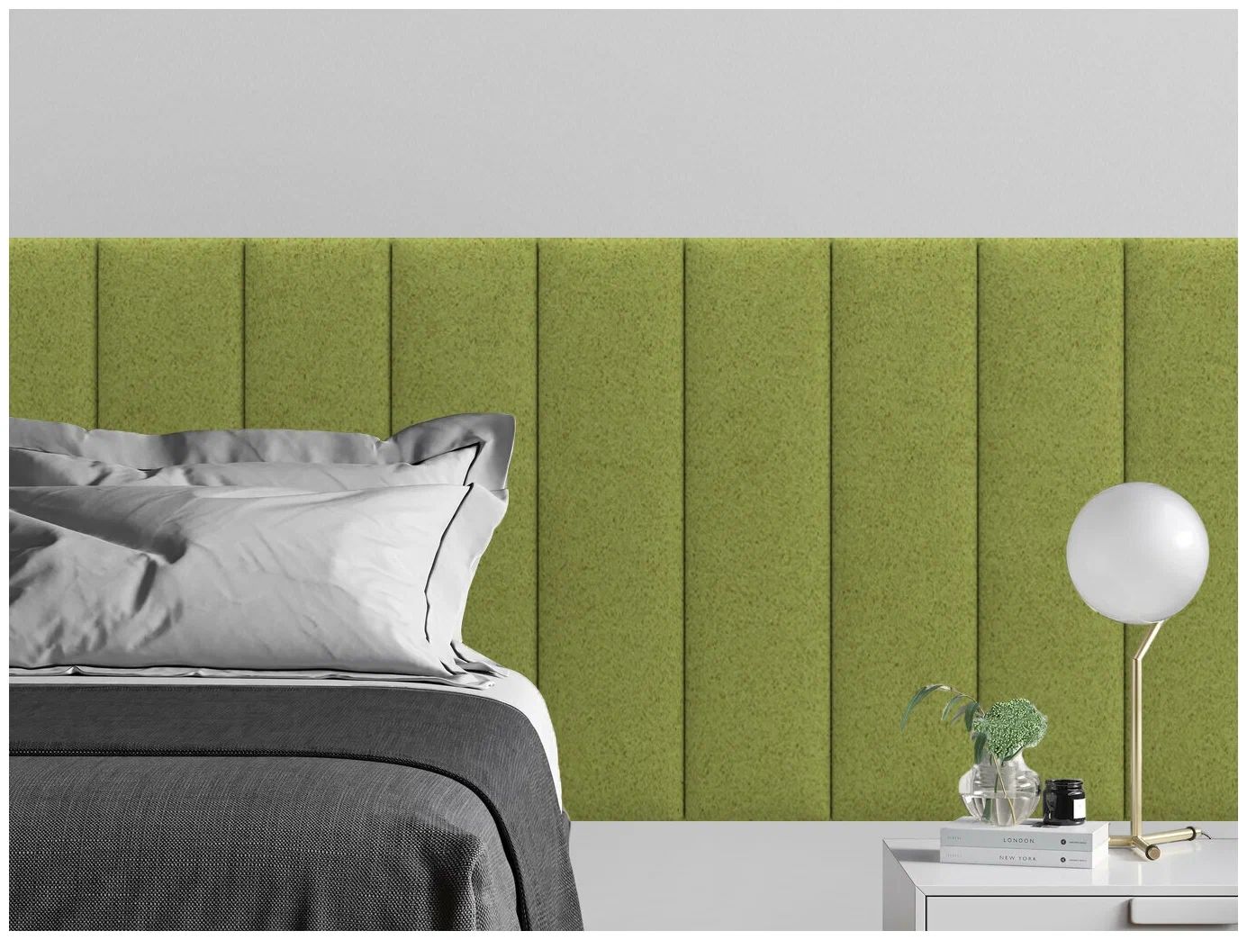 

Панель кровати Velour Oliva 20х80 см 4 шт., Зеленый