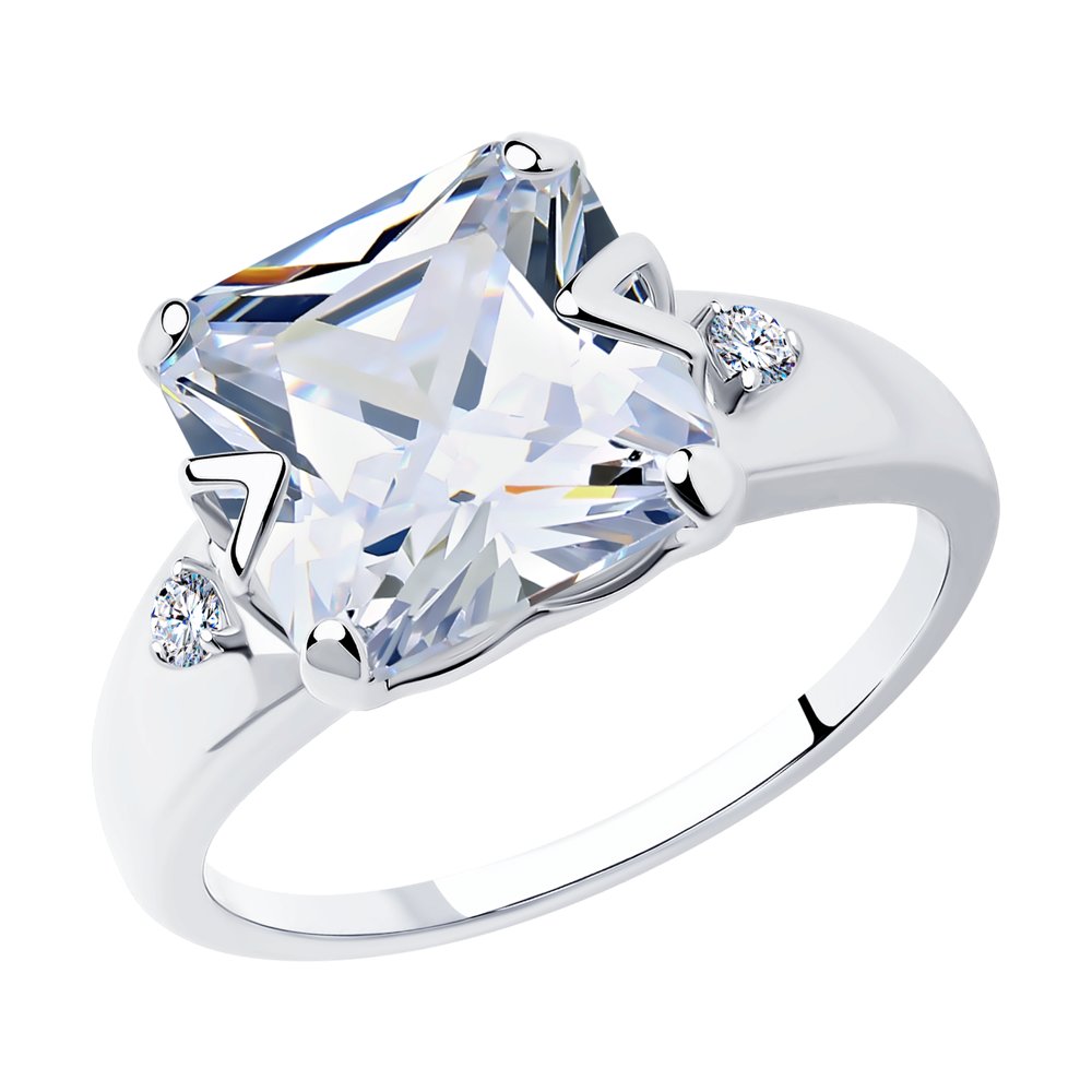 

Кольцо из серебра р.  SOKOLOV 94012079, фианит, 94012079