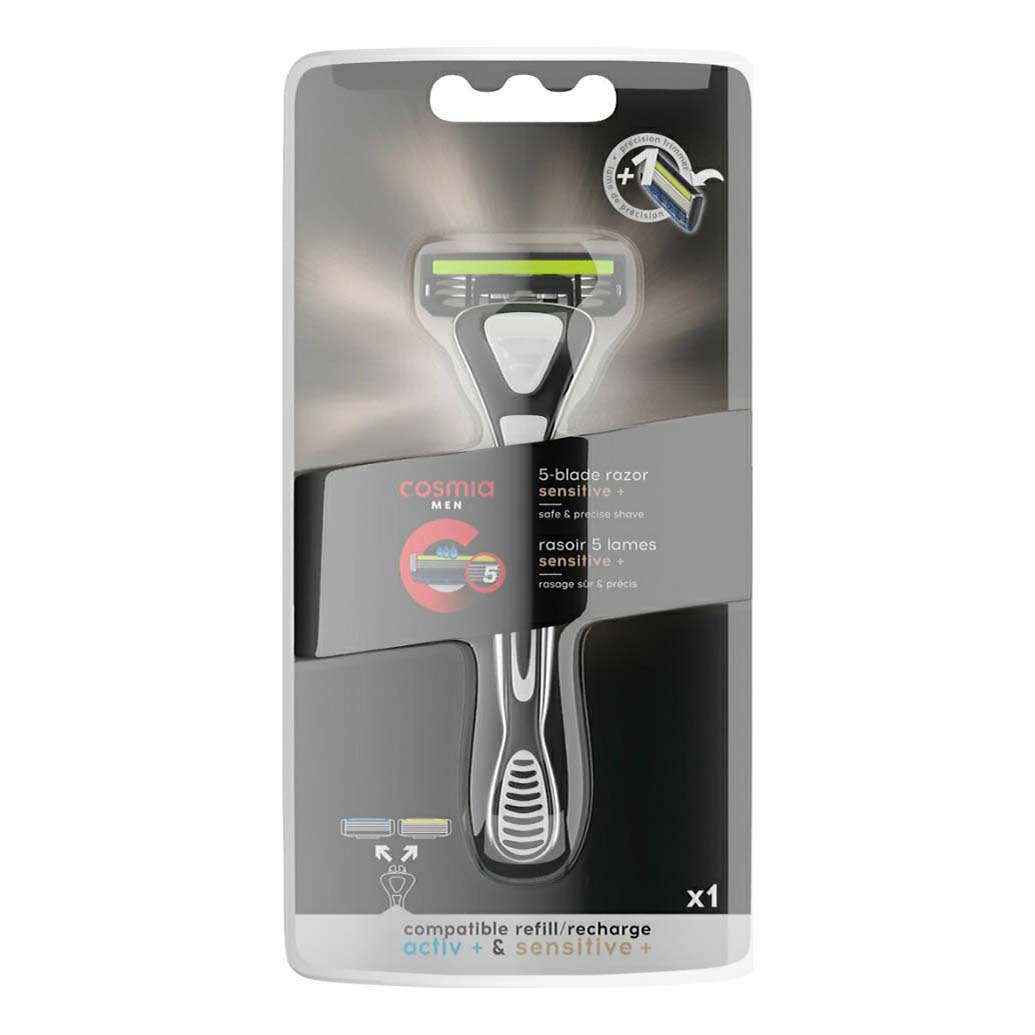 

Бритвенный станок Cosmia Sensitive + с пятью лезвиями 1 шт