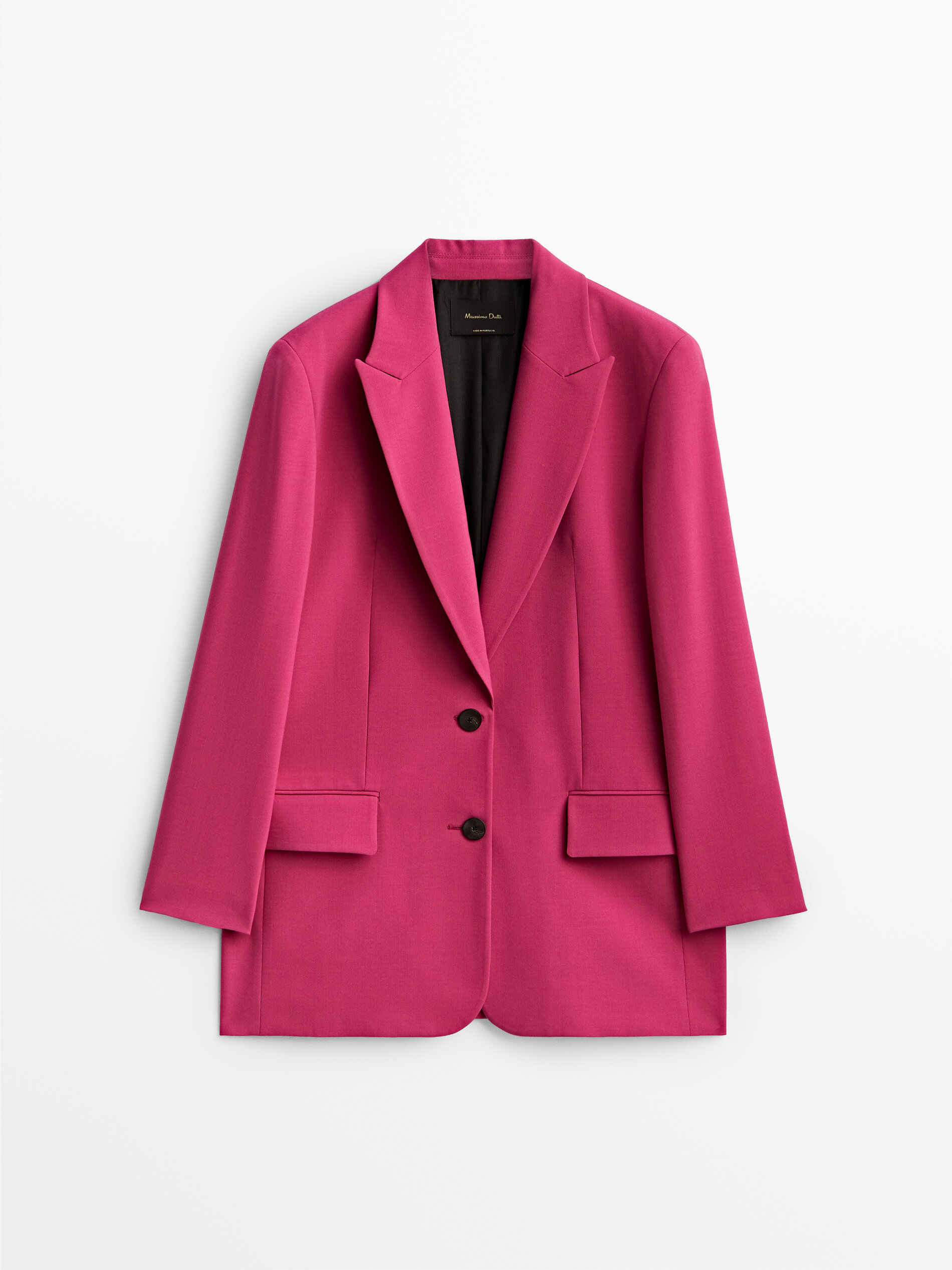 

Блейзер женский Massimo Dutti 06019519630 розовый 38, 06019519630