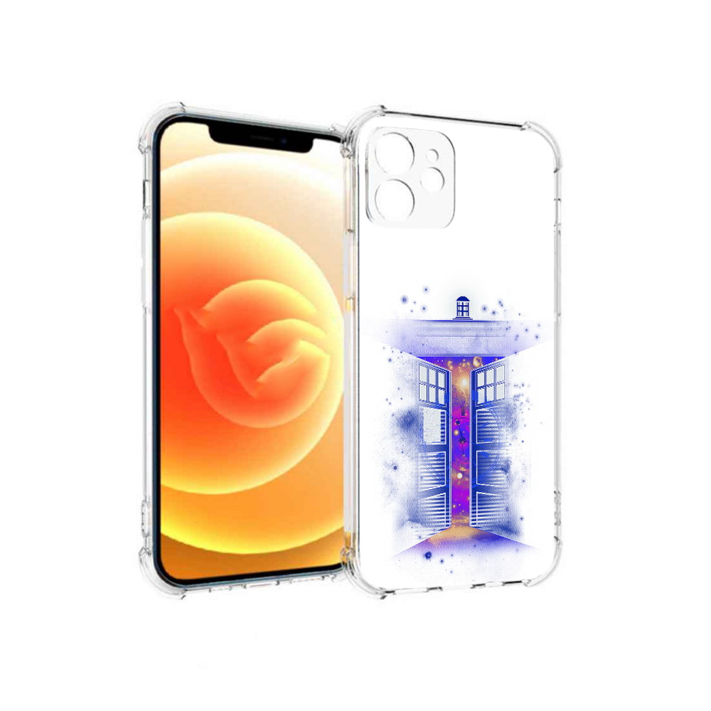 

Чехол MyPads Tocco для Apple iPhone 12 фиолетовый уголок абстракция (PT157543.607.659), Прозрачный, Tocco