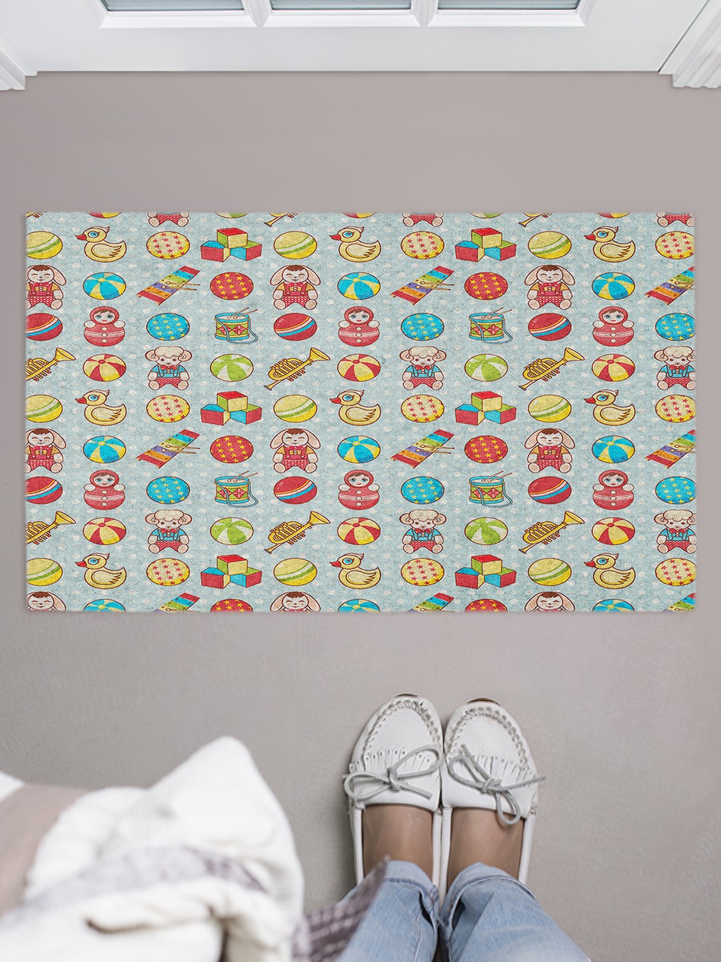 

Придверный коврик в прихожую для обуви, на резиновой основе, 75x45 см door_58933 JoyArty