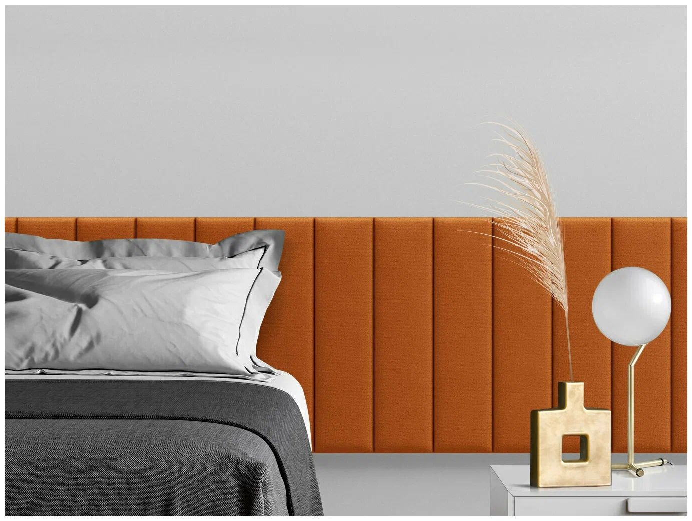 

Панель кровати Velour Orange 15х60 см 4 шт., Оранжевый