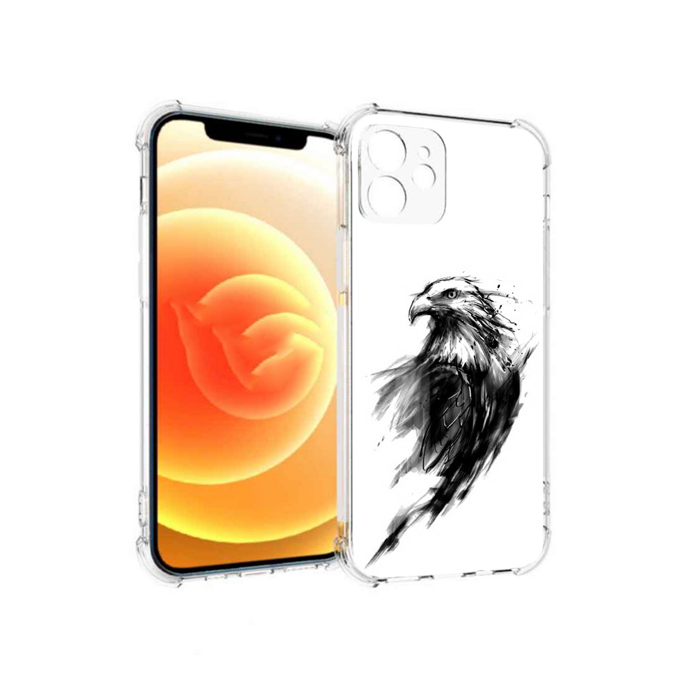 

Чехол MyPads Tocco для Apple iPhone 12 чб птица (PT157543.607.670), Прозрачный, Tocco