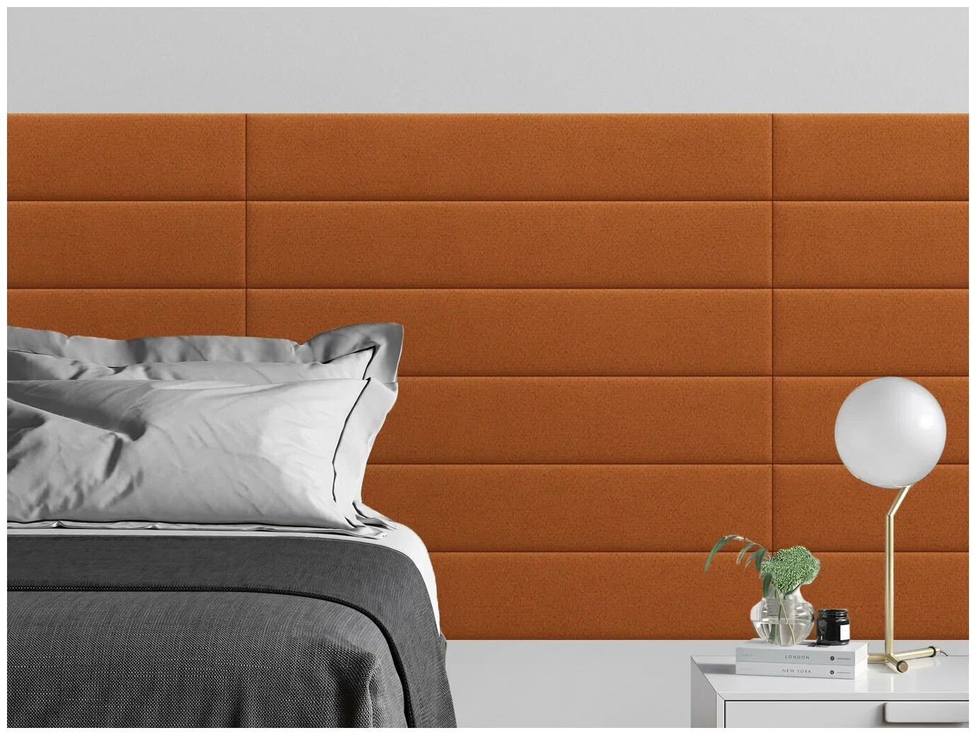 

Панель кровати Velour Orange 15х90 см 4 шт., Оранжевый