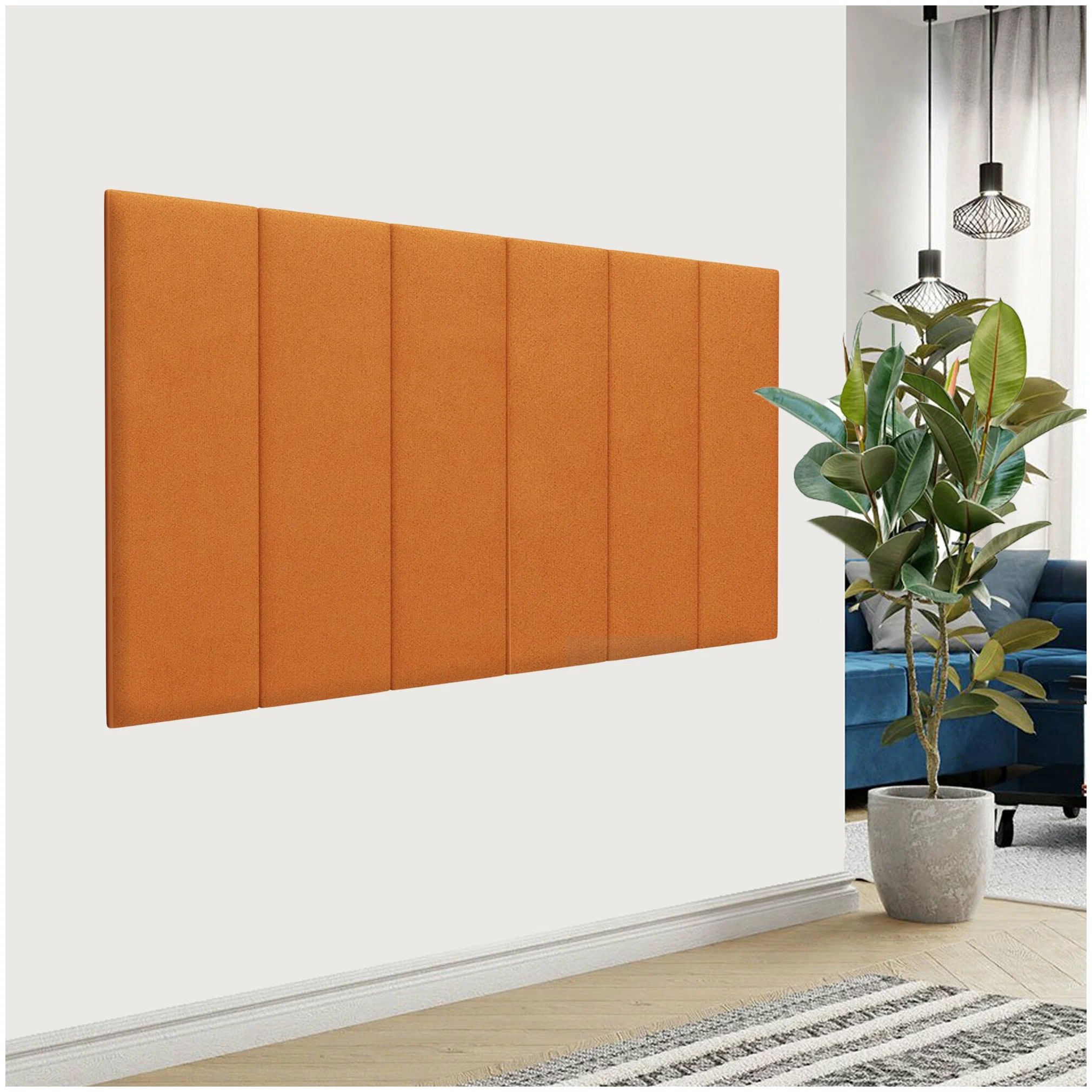 

Панель кровати Velour Orange 30х100 см 1 шт., Оранжевый