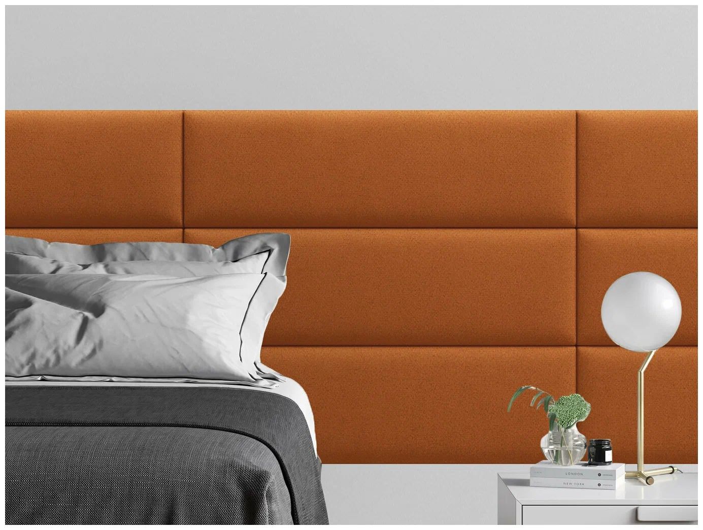 

Панель кровати Velour Orange 30х100 см 4 шт., Оранжевый
