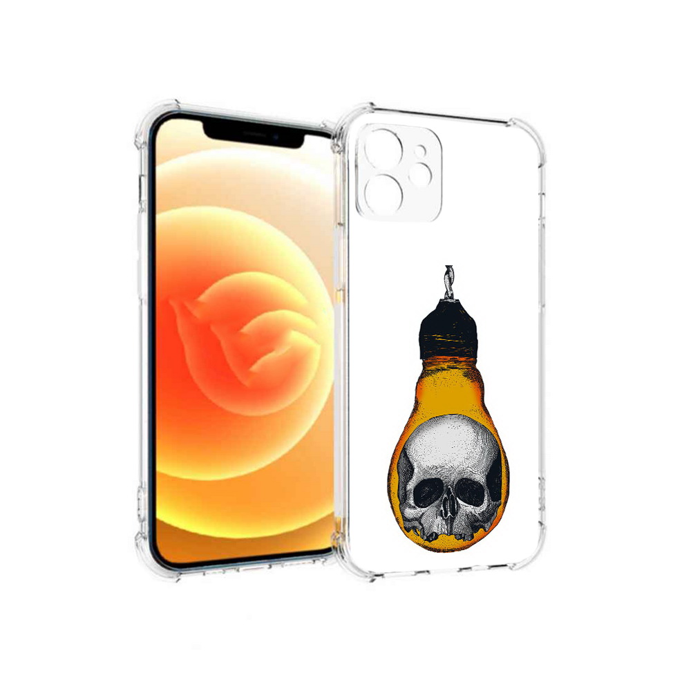 

Чехол MyPads Tocco для Apple iPhone 12 череп в лампочке (PT157543.607.676), Прозрачный, Tocco