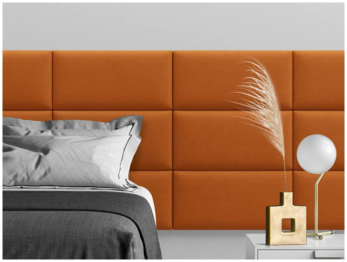 

Панель кровати Velour Orange 30х60 см 4 шт., Оранжевый