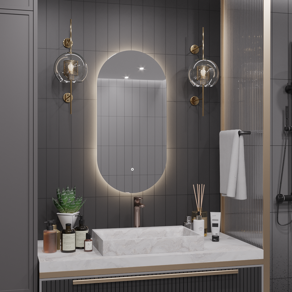 

Зеркало для ванной Alias Оливия 150*70 с нейтральной LED-подсветкой, Оливия 4000К
