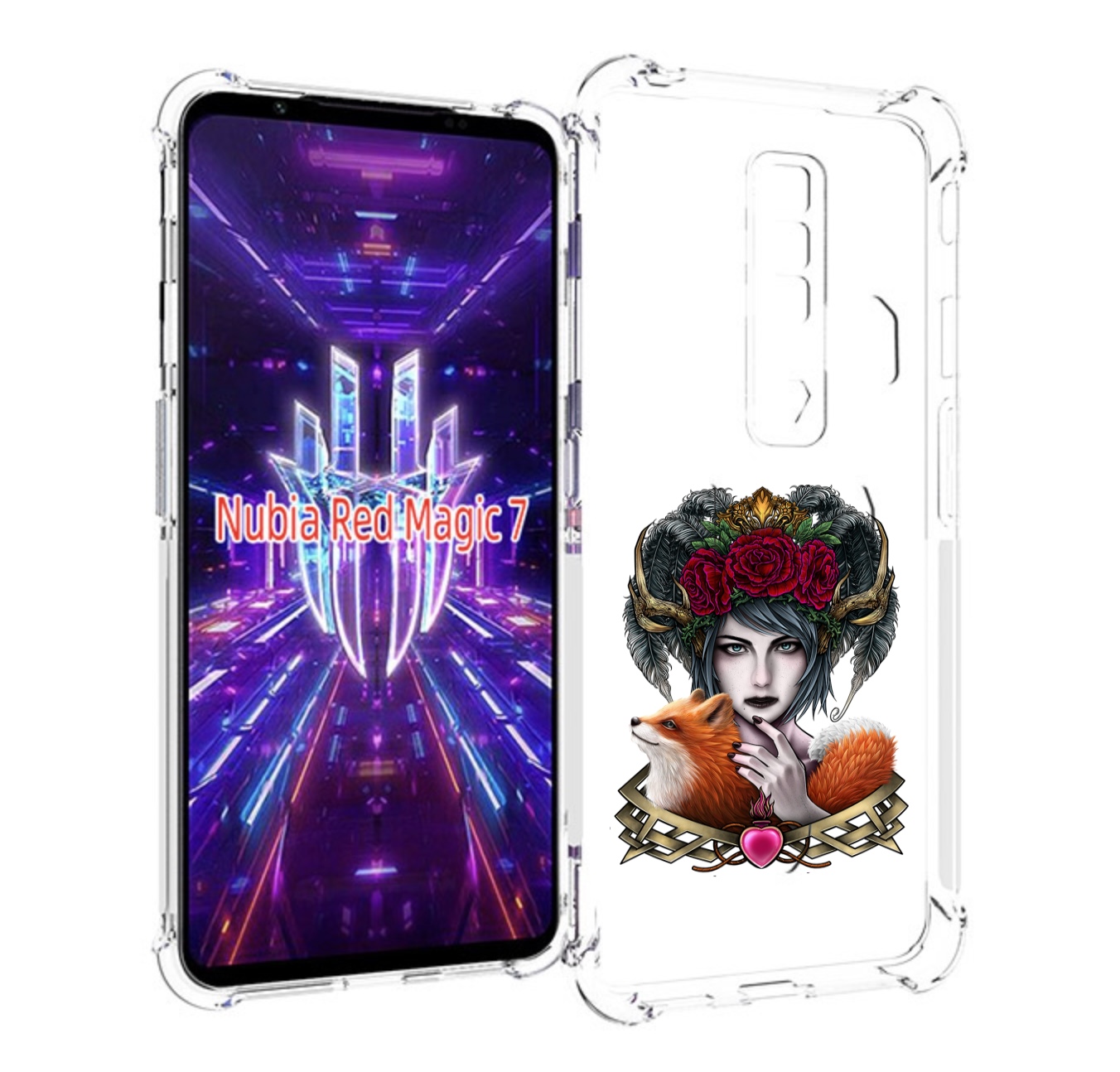 

Чехол MyPads девушка с лисой для ZTE Nubia Red Magic 7, Прозрачный, Tocco