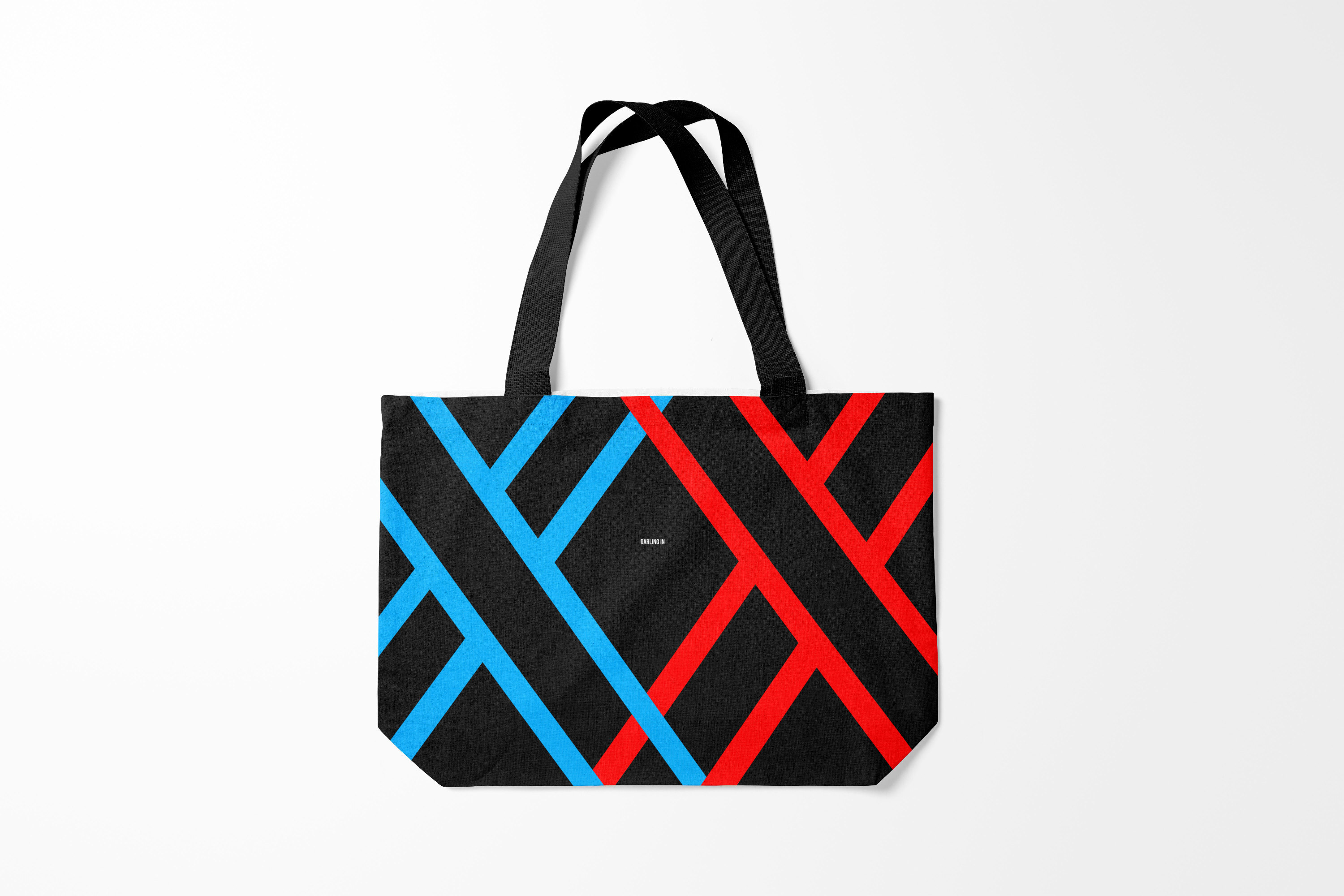 

Сумка шoппер унисекс Burnettie two XX blue red, черный, two XX blue red